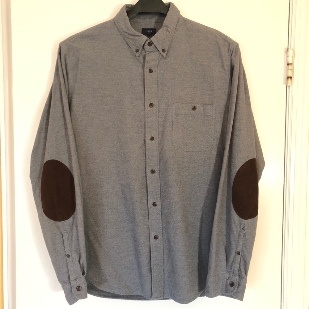 J. Crew Flannel Shirt with Elbow Patches